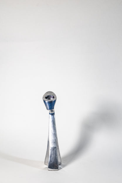 Matthew Hilton “Swan” Candle Holder – Sculptural Elegance in Solid Metal, Modern British design with organic fluidity