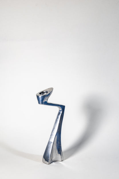 Matthew Hilton “Swan” Candle Holder – Sculptural Elegance in Solid Metal, Modern British design with organic fluidity