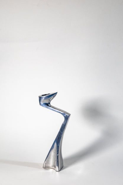 Matthew Hilton “Swan” Candle Holder – Sculptural Elegance in Solid Metal, Modern British design with organic fluidity