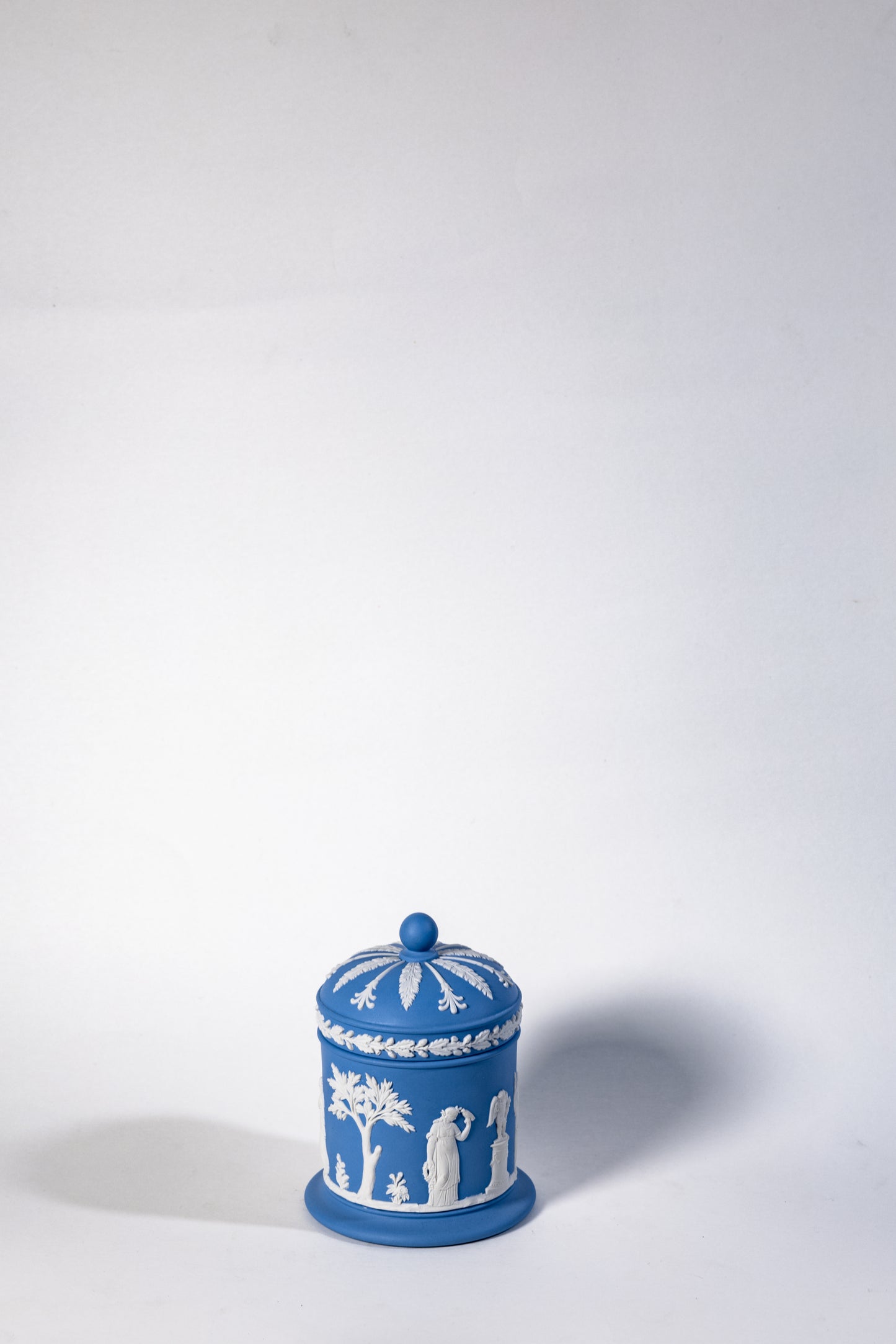 Wedgwood Jasperware Lidded Jar – “Neoclassical Reverie”