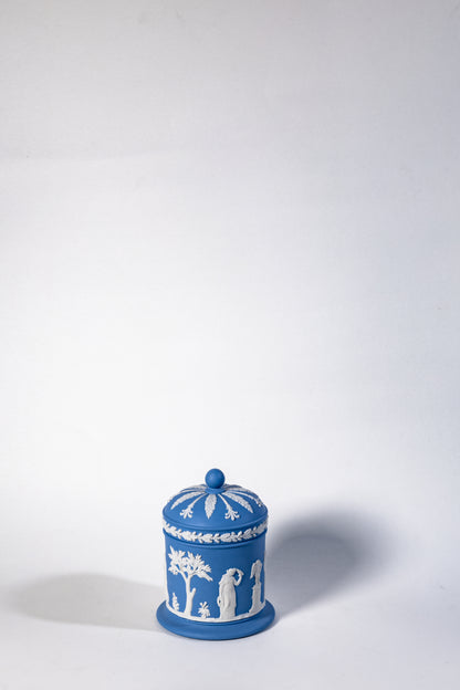 Wedgwood Jasperware Lidded Jar – “Neoclassical Reverie”