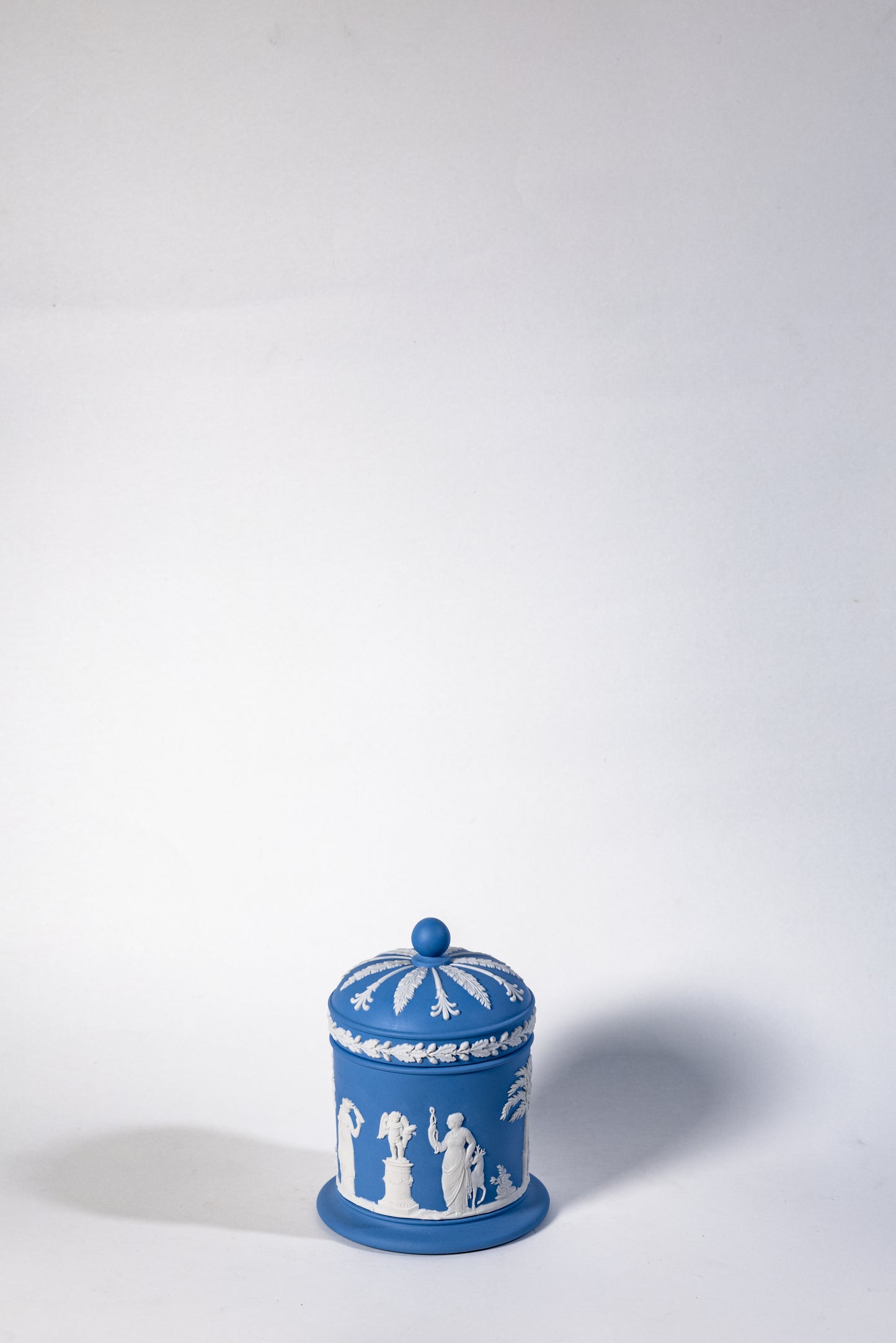 Wedgwood Jasperware Lidded Jar – “Neoclassical Reverie”