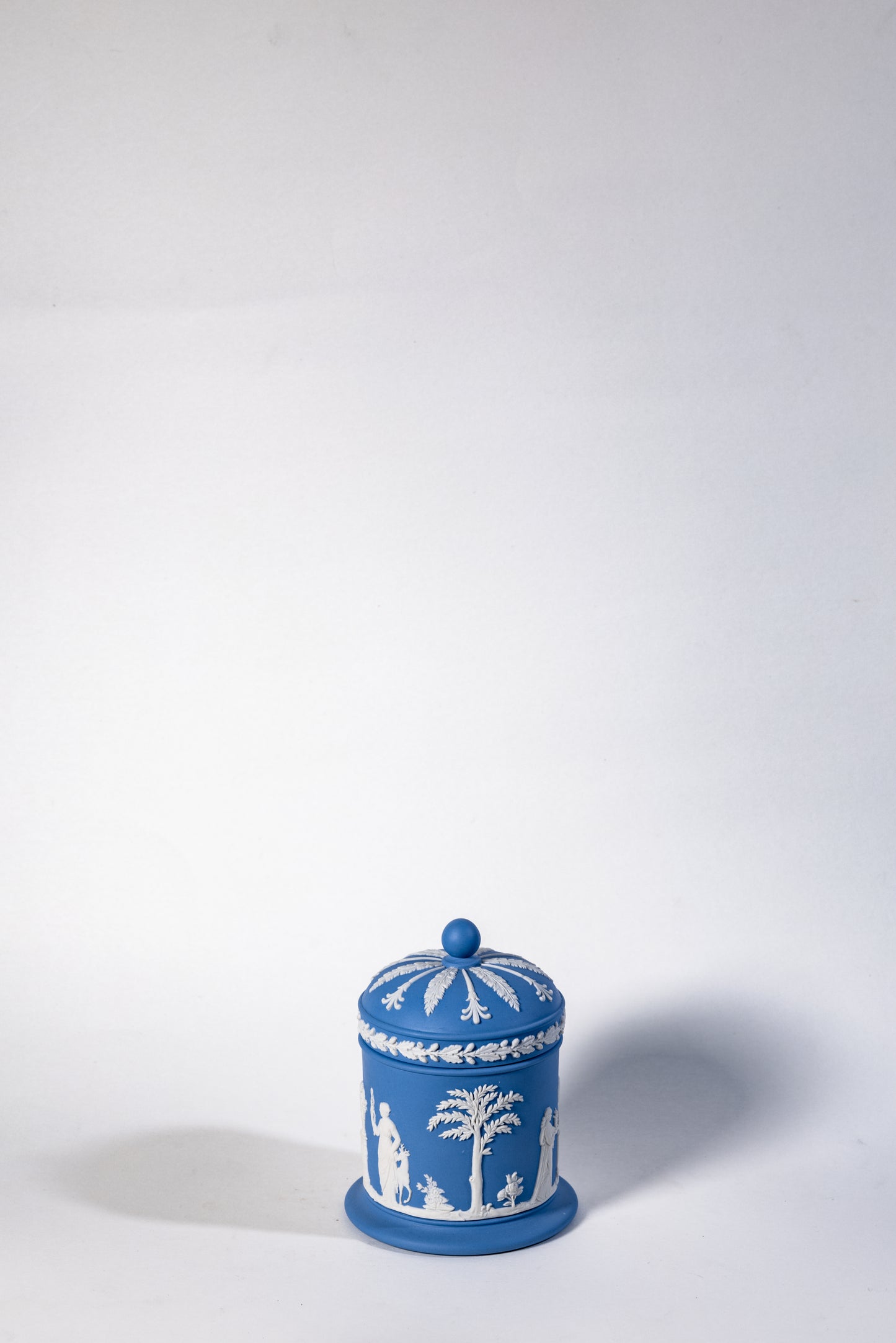 Wedgwood Jasperware Lidded Jar – “Neoclassical Reverie”