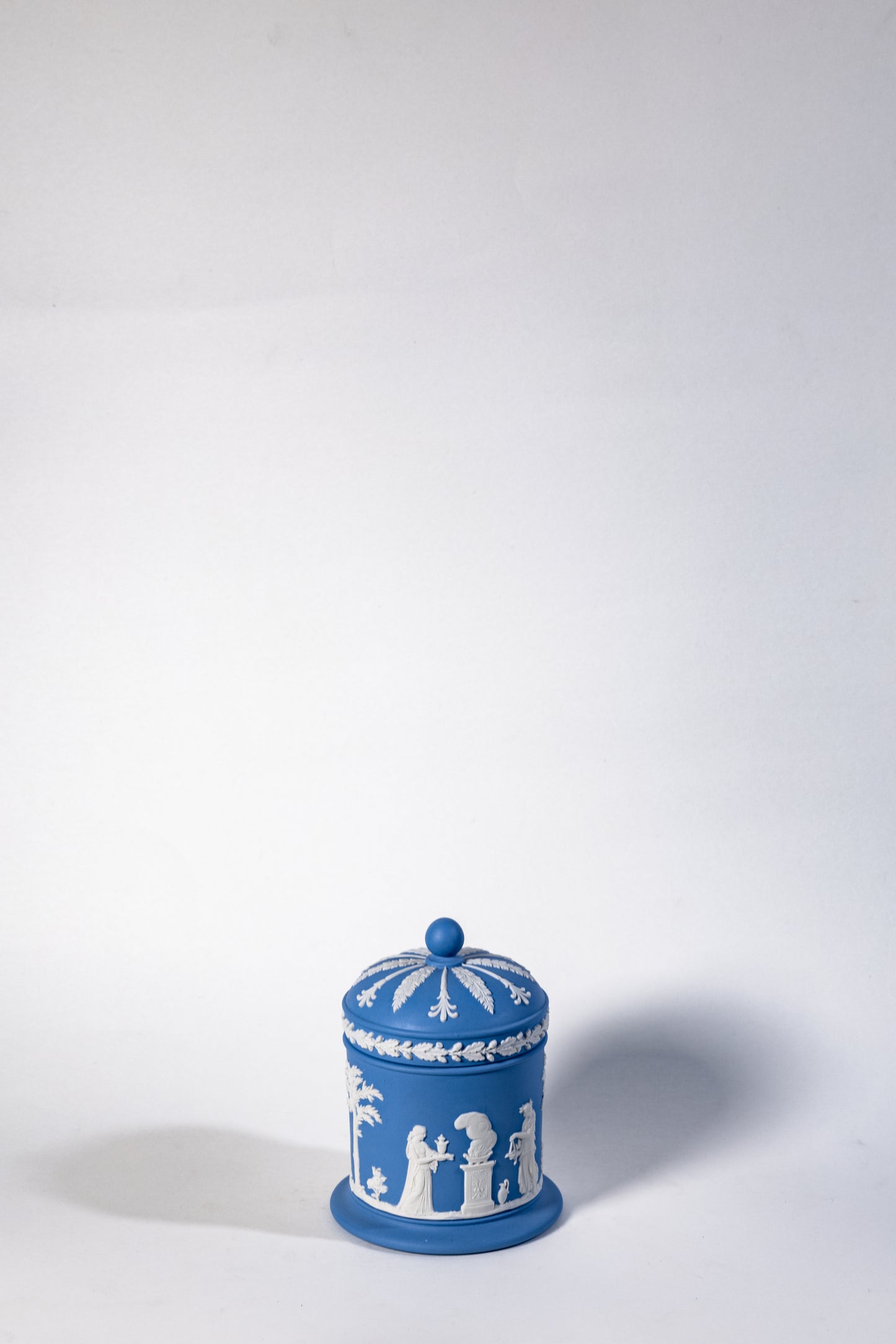 Wedgwood Jasperware Lidded Jar – “Neoclassical Reverie”