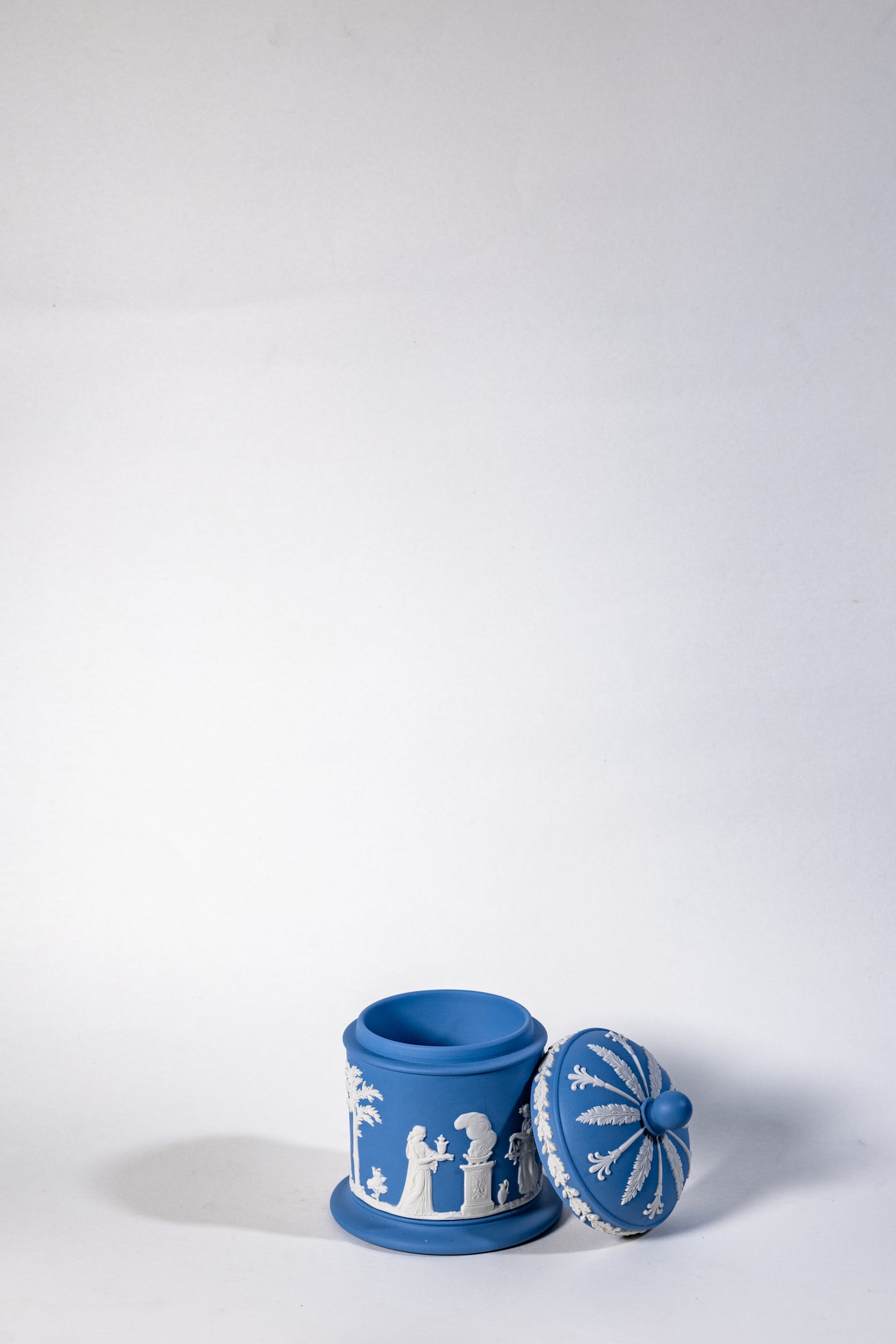 Wedgwood Jasperware Lidded Jar – “Neoclassical Reverie”