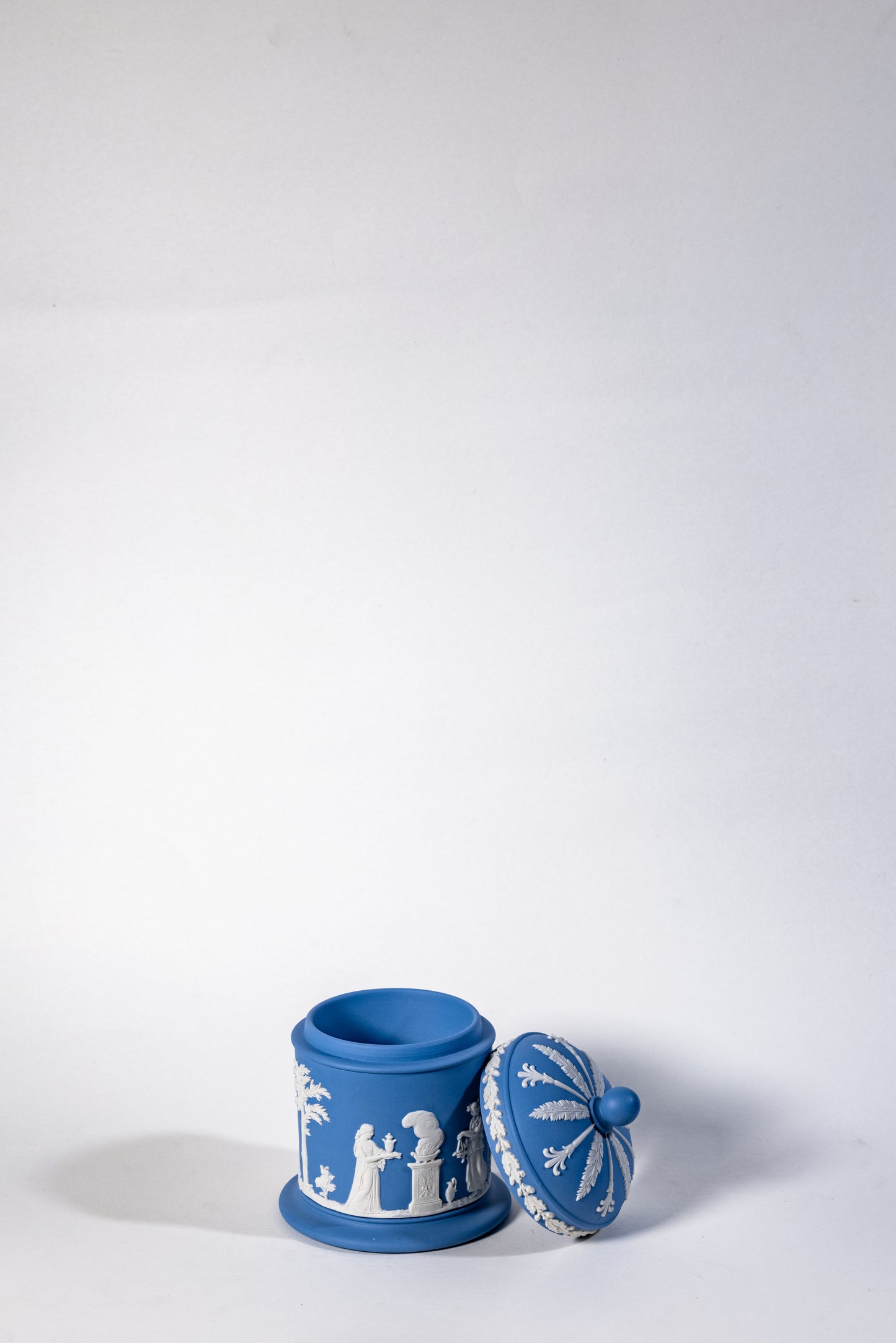 Wedgwood Jasperware Lidded Jar – “Neoclassical Reverie”