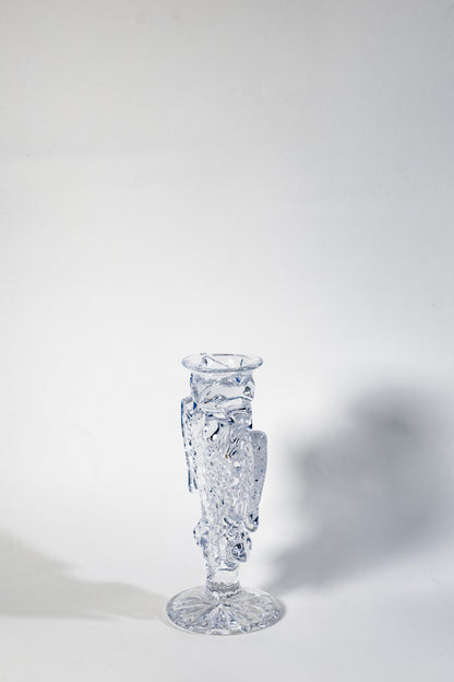 Handcrafted Crystal Owl Candle Holder – Sculptural, Brilliant, and Distinctive