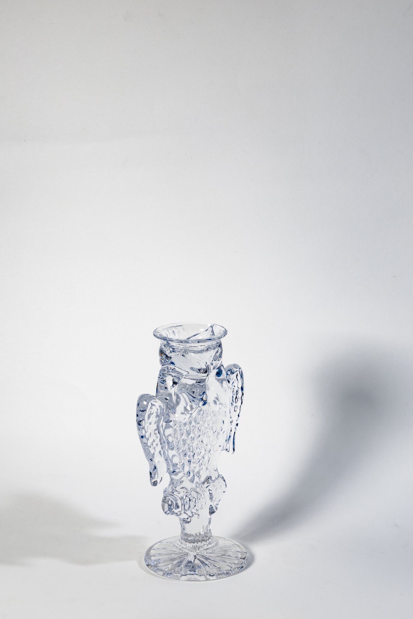 Handcrafted Crystal Owl Candle Holder – Sculptural, Brilliant, and Distinctive