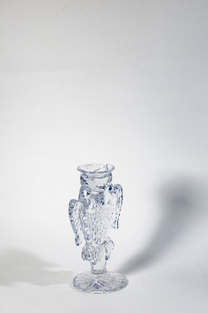 Handcrafted Crystal Owl Candle Holder – Sculptural, Brilliant, and Distinctive