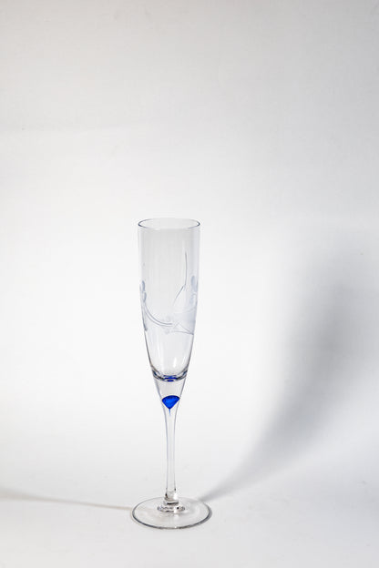 Elegant Etched Champagne Flute