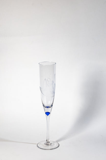 Elegant Etched Champagne Flute