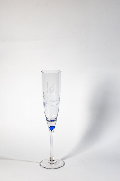 Elegant Etched Champagne Flute