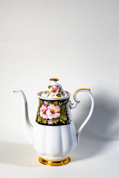 Royal Albert Provincial Flowers Bone China Coffee Set – Fine English Porcelain with Floral Charm