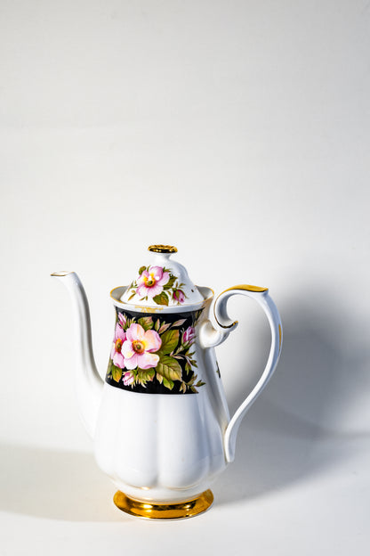 Royal Albert Provincial Flowers Bone China Coffee Set – Fine English Porcelain with Floral Charm