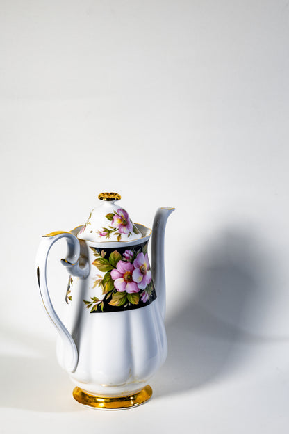 Royal Albert Provincial Flowers Bone China Coffee Set – Fine English Porcelain with Floral Charm