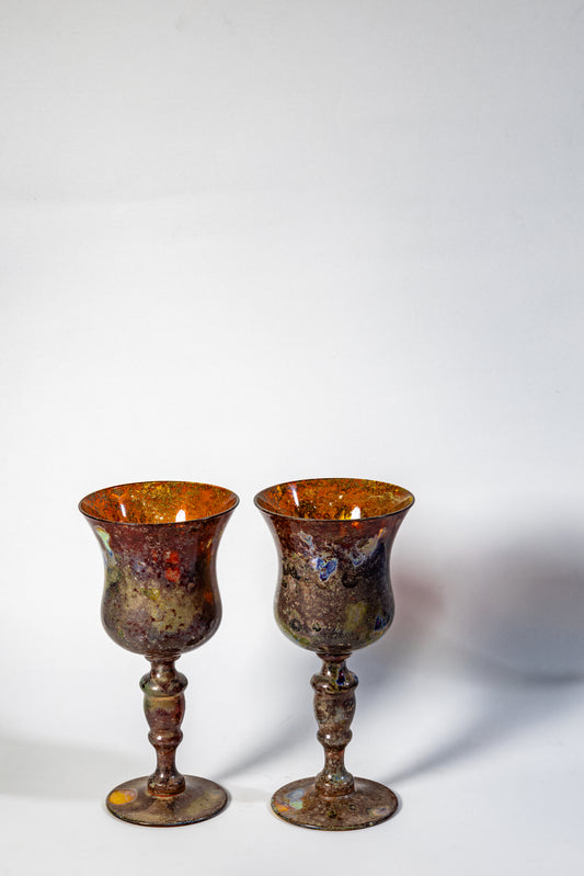 Iridescent Chalice – Lustered Art Glass Goblet