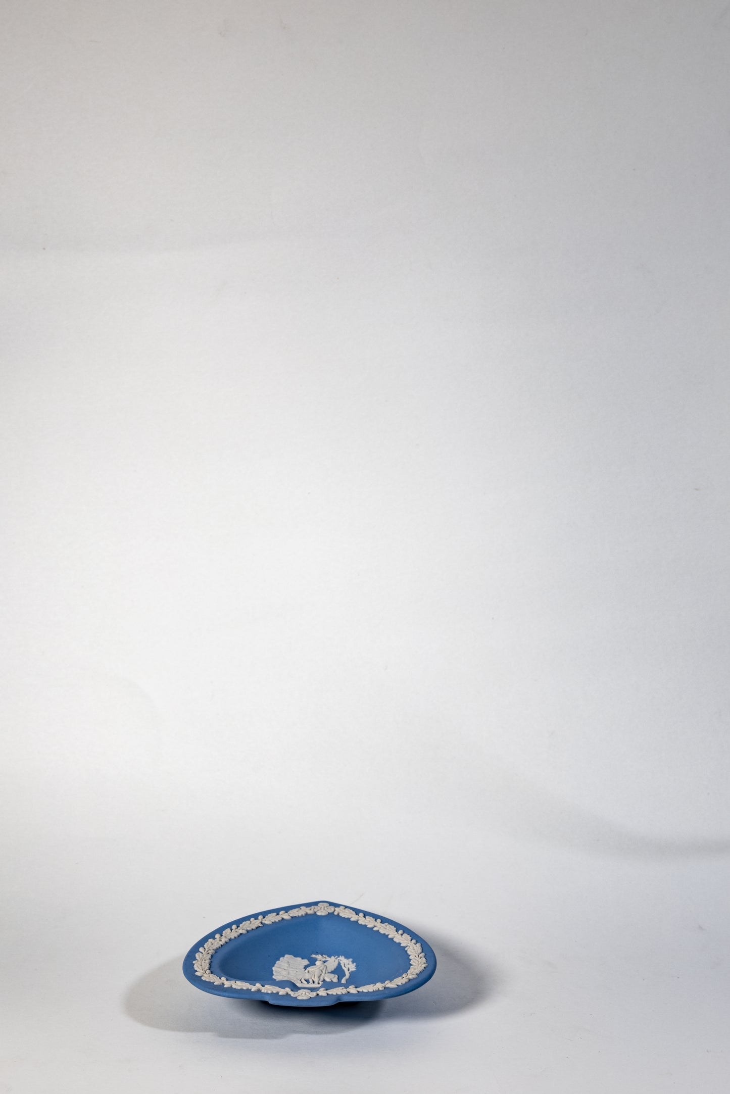 Wedgwood Jasperware Heart-Shaped Trinket Dish – Classic Cameo Relief in Pale Blue