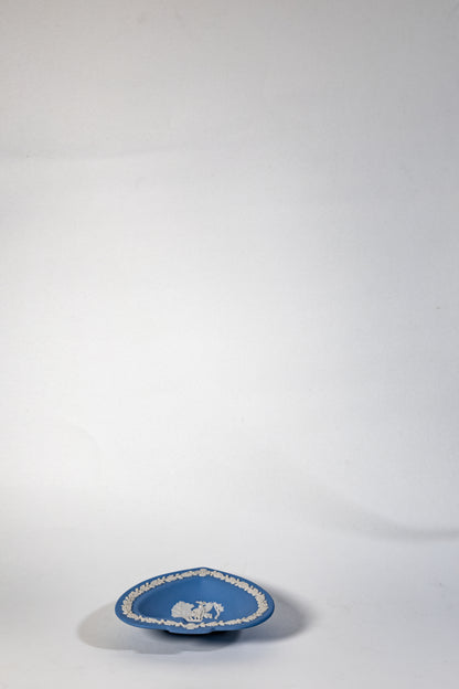 Wedgwood Jasperware Heart-Shaped Trinket Dish – Classic Cameo Relief in Pale Blue