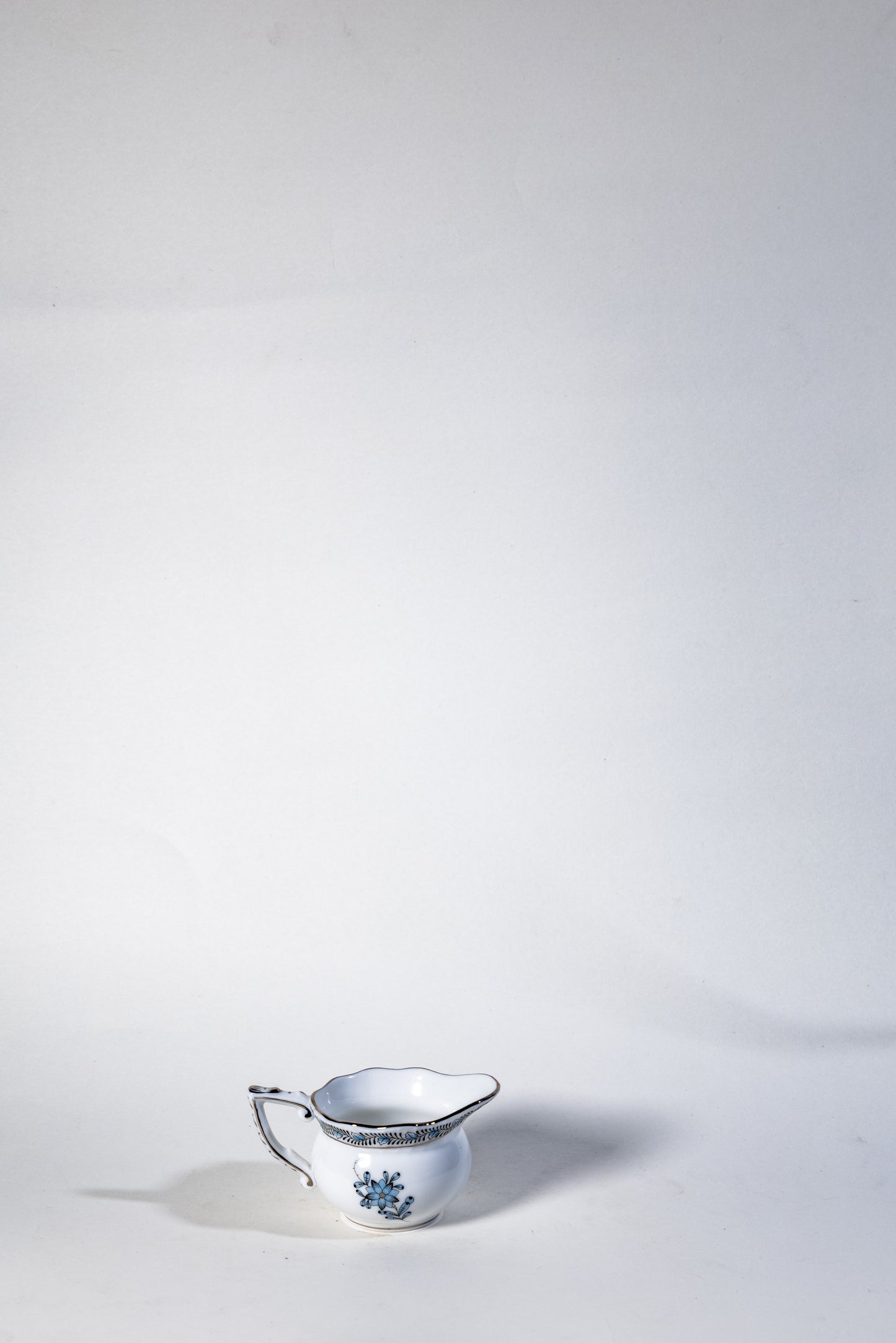 Herend Apponyi Mocha Set for Two – Hand-Painted with Silver Trim, Rare Color Variant