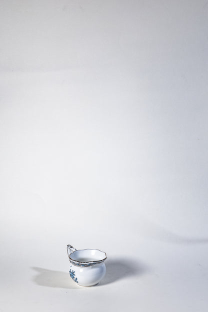 Herend Apponyi Mocha Set for Two – Hand-Painted with Silver Trim, Rare Color Variant