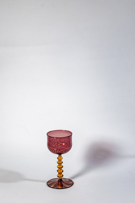 Lauscha Bimini Vetro Ambrato – Spiral Goblet