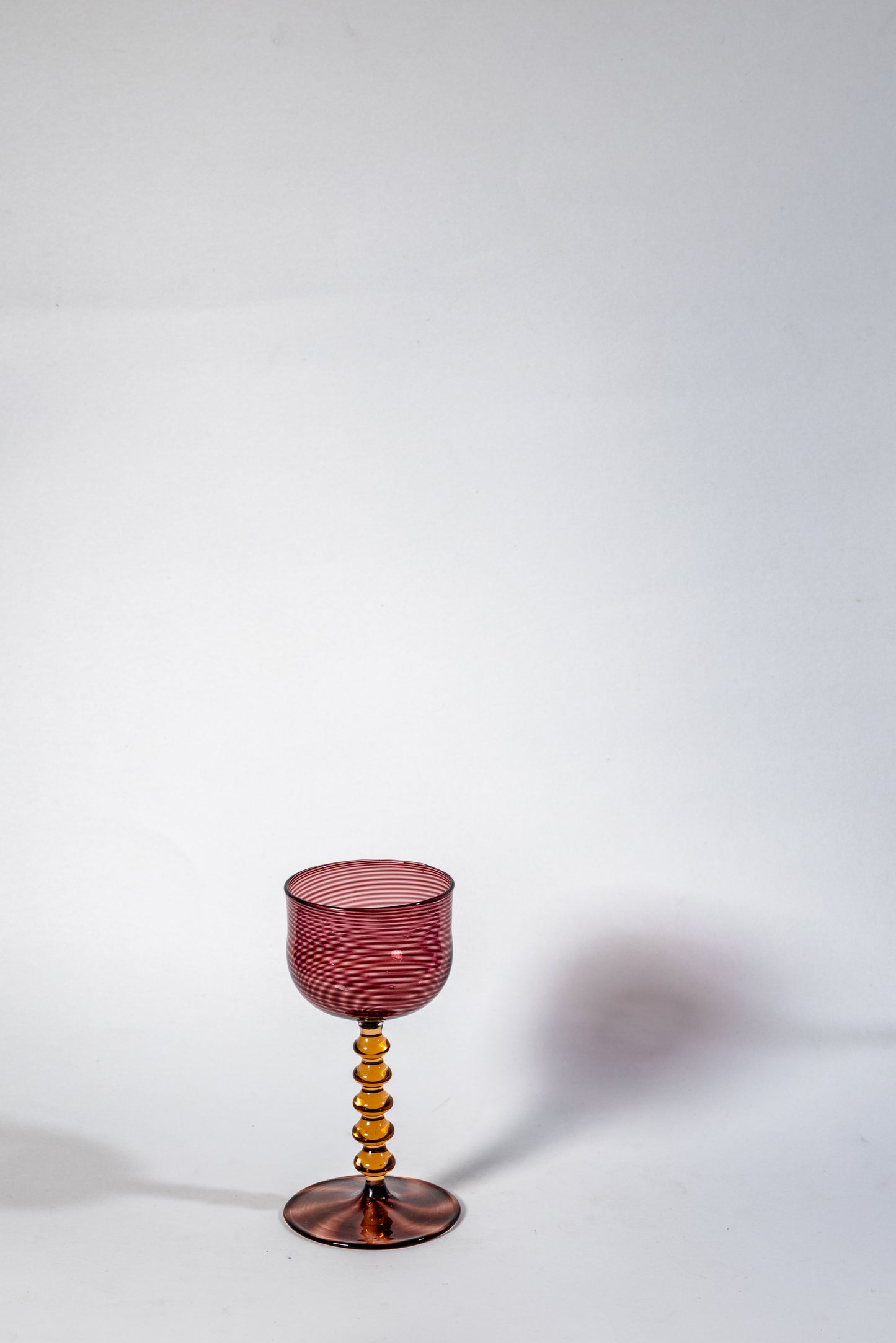 Lauscha Bimini Vetro Ambrato – Spiral Goblet