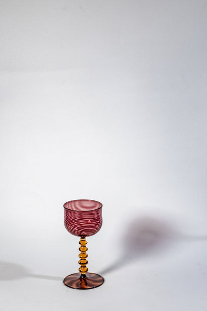 Lauscha Bimini Vetro Ambrato – Spiral Goblet