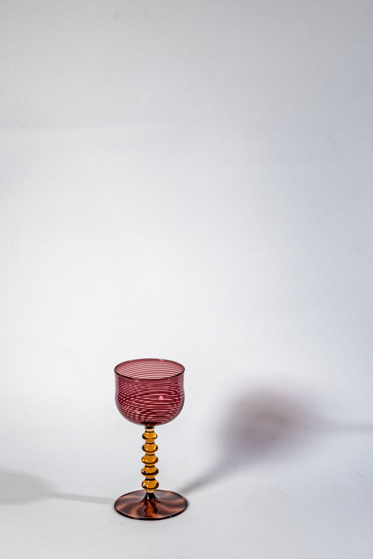 Lauscha Bimini Vetro Ambrato – Spiral Goblet