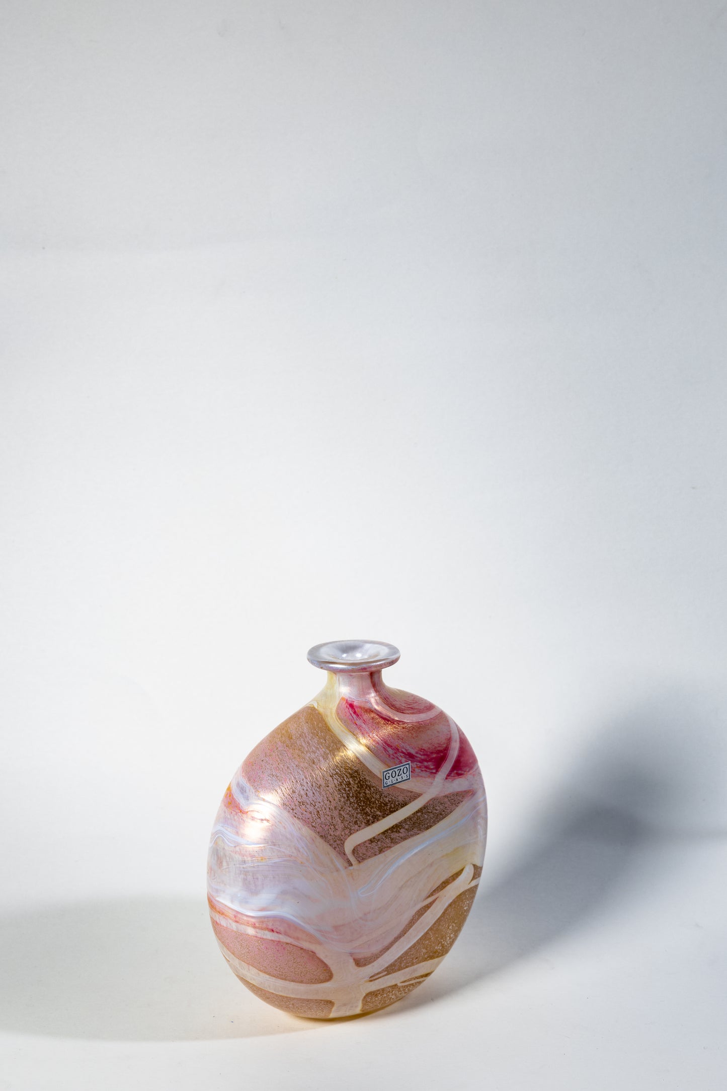 Gozo Glass “Coral” Series Vase – Handcrafted in Malta