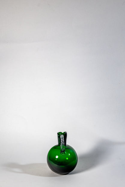 Handblown Emerald Glass Pitcher
