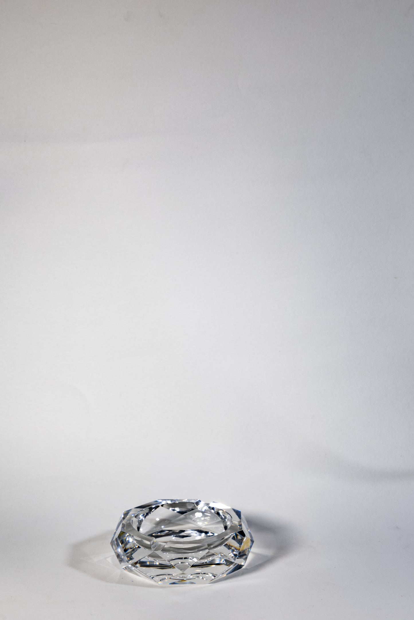 French Baccarat Hand-Cut Crystal Ashtray