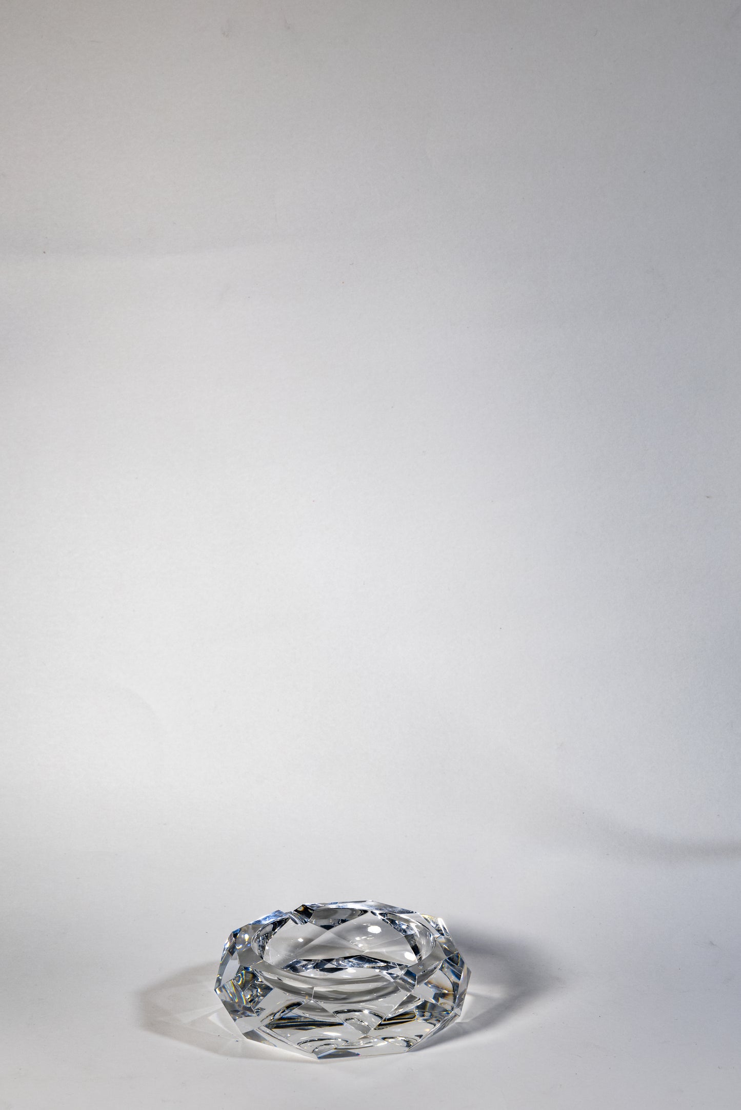 French Baccarat Hand-Cut Crystal Ashtray