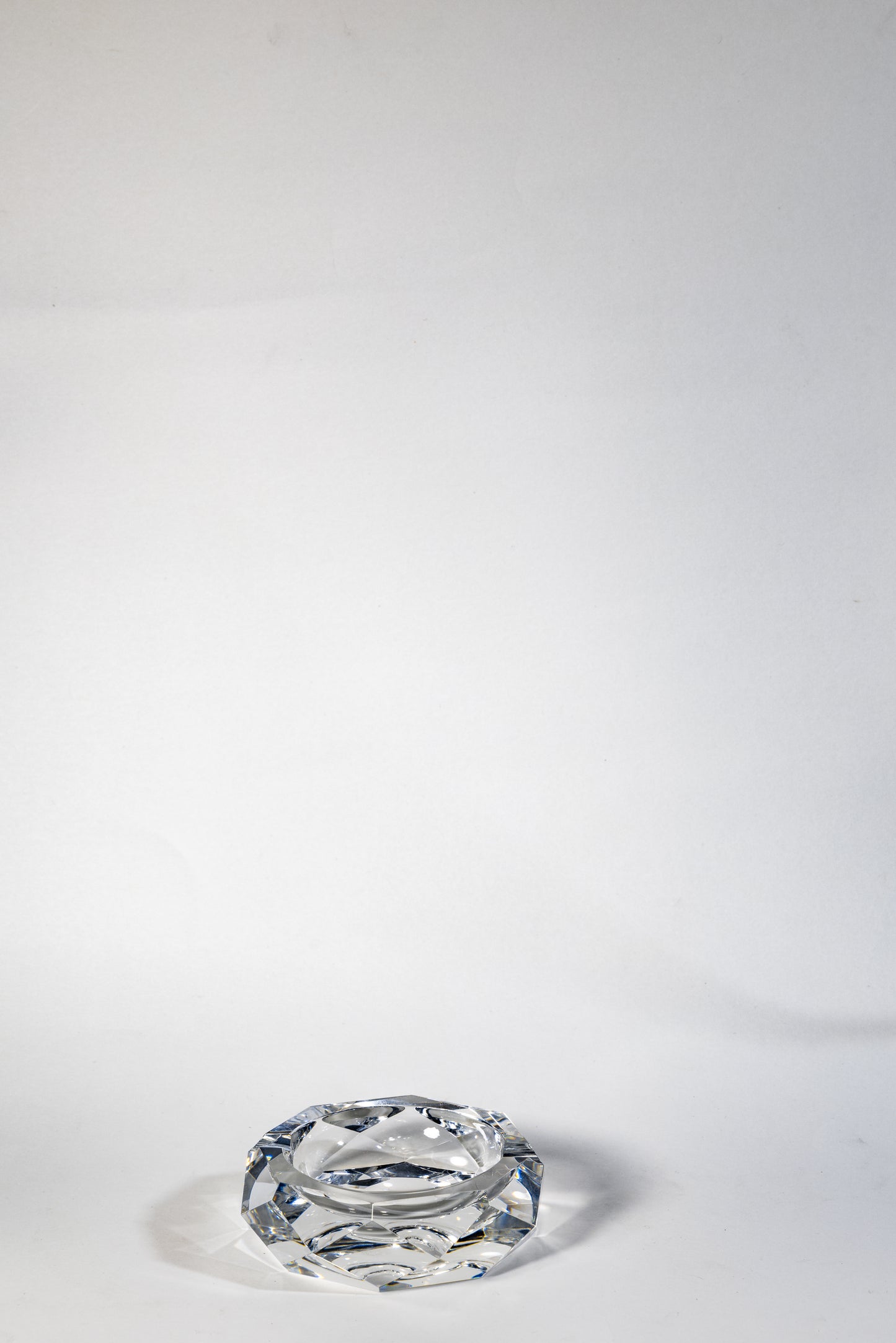 French Baccarat Hand-Cut Crystal Ashtray