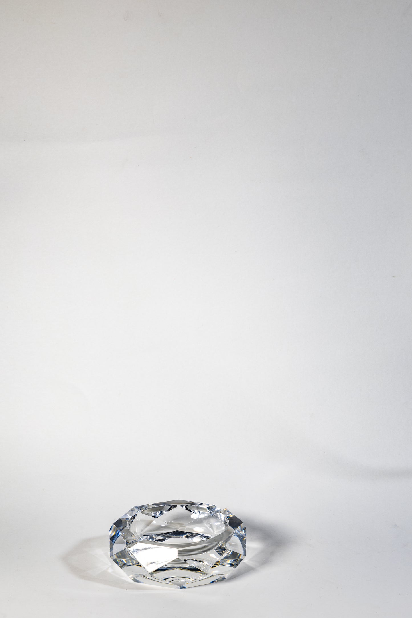 French Baccarat Hand-Cut Crystal Ashtray