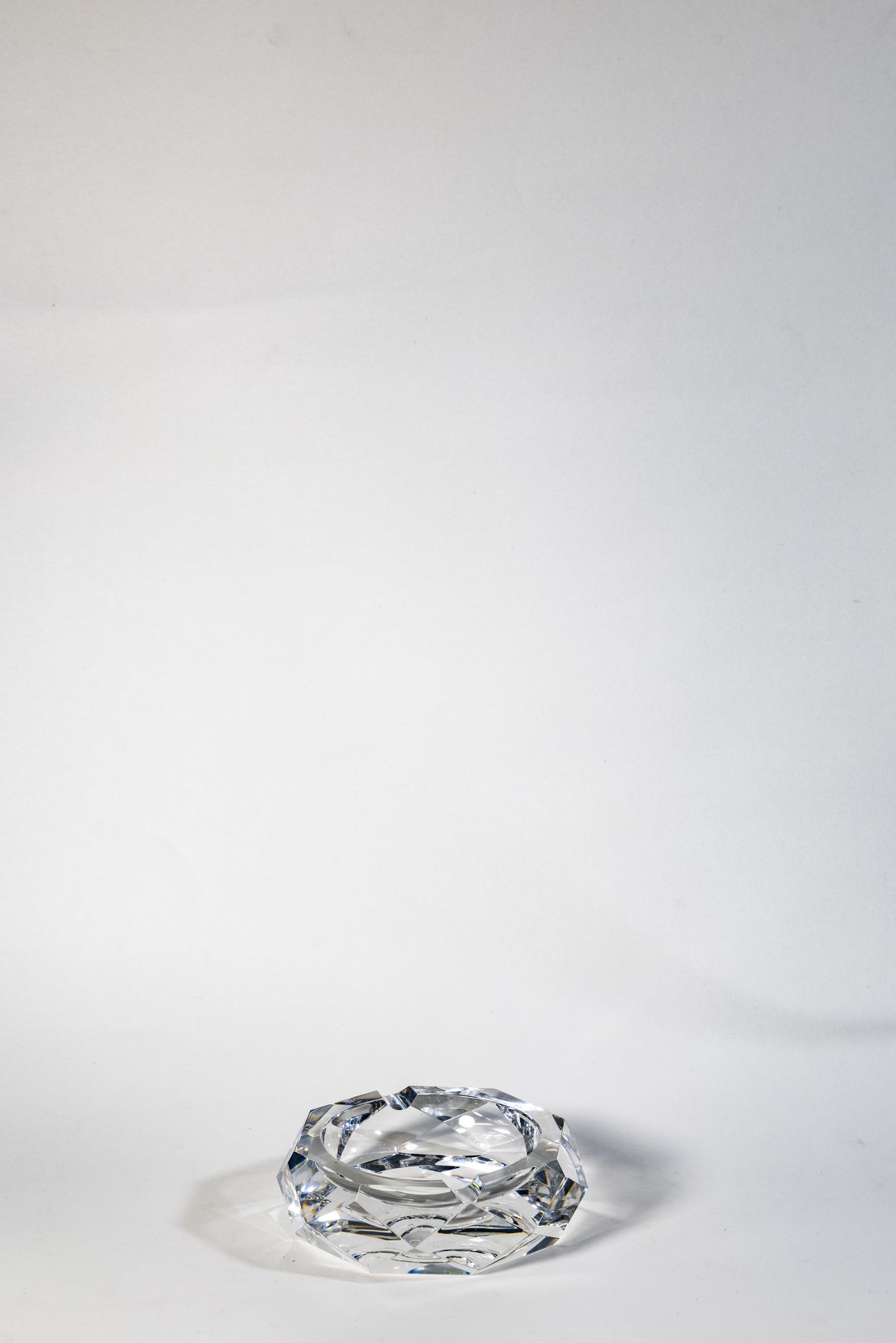 French Baccarat Hand-Cut Crystal Ashtray