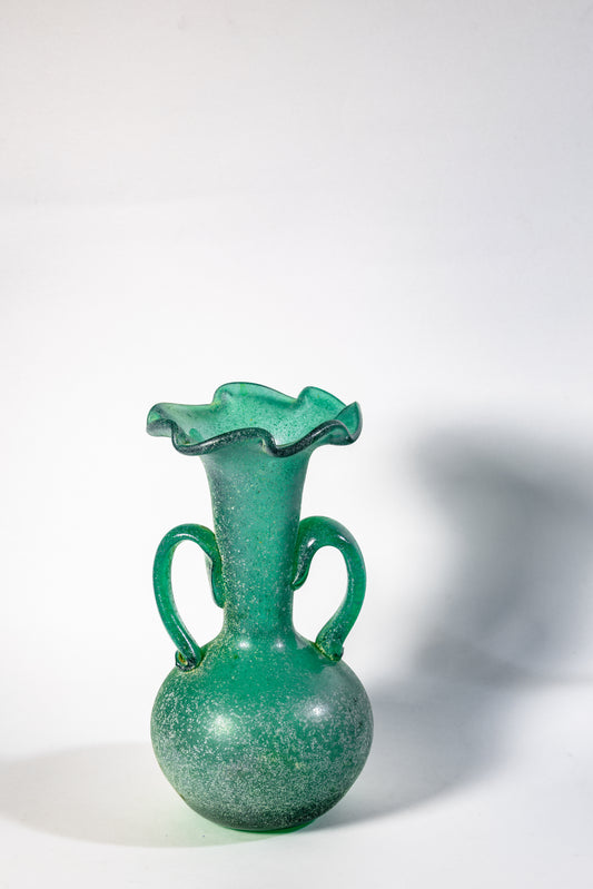 Verdigris Scavo Amphora – Murano Art Glass