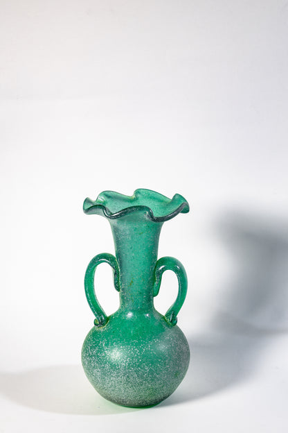 Verdigris Scavo Amphora – Murano Art Glass