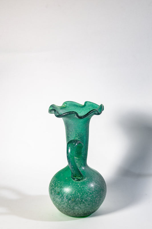 Verdigris Scavo Amphora – Murano Art Glass